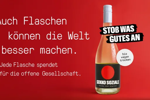 Sekko Soziale spendet für die offene Gesellschaft.