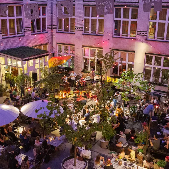 Innenhof des Michelberger Hotels
