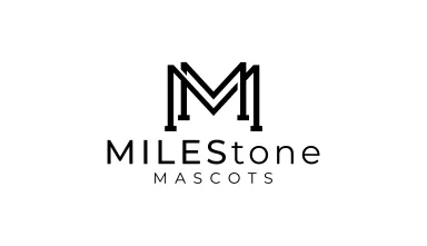 Schwarzes MILEstone Mascots Logo auf weißem Hintergrund