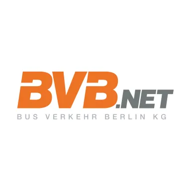 BVB.NET Bus Verkehr Berlin KG logo with orange and gray text on white background.