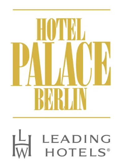 Logo des Hotel Palace Berlin mit Schriftzug "Leading Hotels".