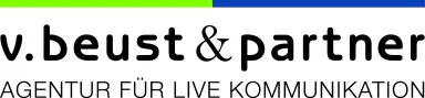 v.beust & partner logo with tagline "Agentur für Live Kommunikation"